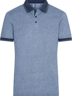 Daiber JN 706 Pánské žerzejové melírované polo 02.0706 blue melange/navy
