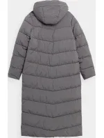 Dámský prošívaný kabát H4Z22-KUDP012-24S šedý - 4F