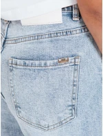 Dámské džíny s širokým žebrováním modré FashionStreet UY2794 Dámské džíny s širokým žebrováním modré FashionStreet UY2794