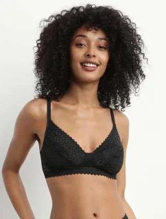 Dámská podprsenka bez kostic DIM DAILY DENTELLE WIREFREE SOFT CUP BRA - DIM - černá