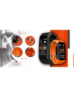 GIEWONT Smartwatch černé a oranžové 2 pruhy GW200-9 GIEWONT Smartwatch černé a oranžové 2 pruhy GW200-9