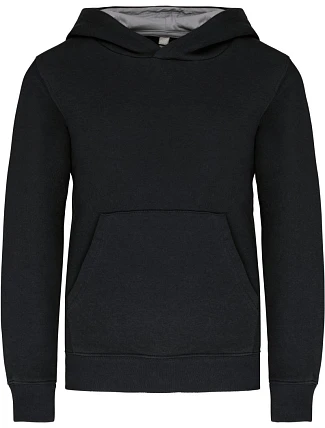 Kariban K 453 Dětská kontrastní mikina s kapucí 20.K453 black/fine grey Kariban K 453 Dětská kontrastní mikina s kapucí 20.K453 black/fine grey