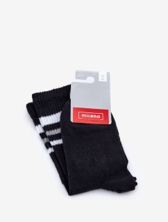 Dámské ponožky s ozdobným tiskem Černé