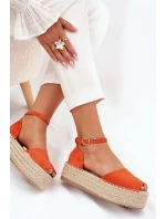 Dámské espadrilky na platformě s pletením oranžové Selise Dámské espadrilky na platformě s pletením oranžové Selise
