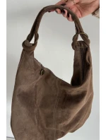 Kabelka z přírodního semiše tmavě béžová Floriah