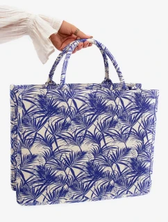 Velká vzorovaná tmavě modrá kabelka Mooch