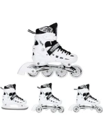 NH10905 4v1 bílá LED velikost S(31-34) kolečkové brusle s velkým hokejovým talířem NILS EXTREME