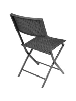 BALKONOVÝ NÁBYTEK SET STŮL 58X58X70CM A 2 ŽIDLE ČERNÁ