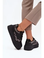 Dámské tenisky na platformě Big Star – černé