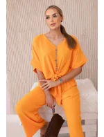 Souprava halenky a kalhot jasně oranžová Souprava halenky a kalhot jasně oranžová