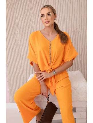 Souprava halenky a kalhot jasně oranžová Souprava halenky a kalhot jasně oranžová