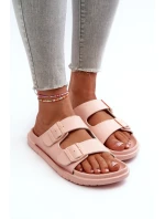 Lehké dámské pěnové pantofle s přezkami Big Star NN274A753 růžové