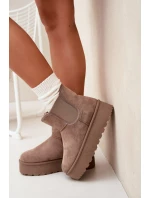 Dámské sněhule s elastickou vsadkou Kiora – khaki