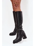 Kozačky na podpatku  model 219586 Step in style