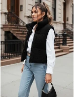 Dámská vesta z ovčí kůže BEEWARM černá FashionStreet TY3845 Dámská vesta z ovčí kůže BEEWARM černá FashionStreet TY3845