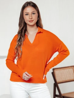 Dámský oversize svetr VISTILLA orange FashionStreet MY2414