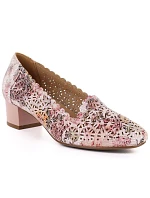 Dámské ažurové boty na podpatku Potocki 26-12393