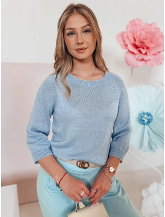 Dámský oversize svetr SOFTICAN modrý FashionStreet MY2434