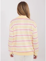 Damska bluza z rozpinana stójką Goodlookin jasnożółta (9981)