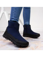 Zimní sněhové boty nepromokavé tmavě modré DK