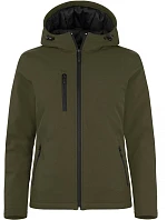 Clique Padded Hooded Softshell Women Dámská zateplená softshellová bunda s kapucí 67.0953 fog green