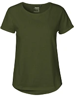 Neutral O 80012 Dámské bio tričko s ohrnutými rukávy 77.8012 military Neutral O 80012 Dámské bio tričko s ohrnutými rukávy 77.8012 military