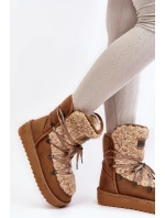 Voděodolné sněhule na platformě veganské D.Franklin DFSH370004 Hnědé Voděodolné sněhule na platformě veganské D.Franklin DFSH370004 Hnědé