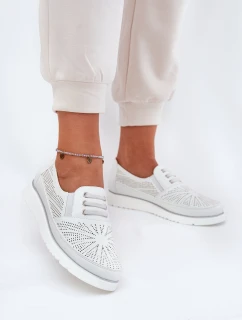 Dámské Polobotky Na Klínku Bílé Azethia