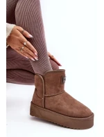 Veganské voděodolné sněhule na platformě D.Franklin Tmavě béžová