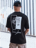 Pánské tričko s potiskem černé FashionStreet RX5516