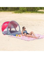 Samonosný plážový stan NILS CAMP NC3142 Červeno-šedý