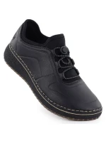 Černé dámské kožené polobotky Rieker 50960-00 Černé dámské kožené polobotky Rieker 50960-00