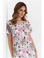 Dámské domácí šaty 476 bílo-růžové - Cana Dámské domácí šaty 476 bílo-růžové - Cana