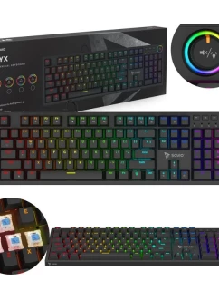 MECHANICKÁ KLÁVESNICE SAVIO STYX OUTEMU BLUE, HOT SWAP, RGB