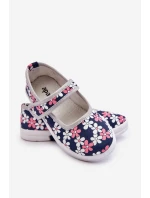 Dětské balerínky v květech námořnických modro-Šedá Noah