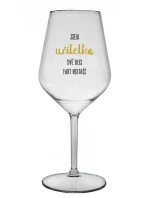 JSEM UČITELKA, DVĚ DECI FAKT NESTAČÍ - čirá nerozbitná sklenice na víno 470 ml