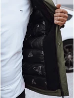 Pánská zimní bunda s kapucí zelená FashionStreet TX4909 Pánská zimní bunda s kapucí zelená FashionStreet TX4909