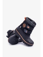 Dětské sněhule na suchý zip Lee Cooper – černé Dětské sněhule na suchý zip Lee Cooper – černé