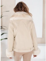 FashionStreet béžová dámská chlupatá bunda ramones TY5123