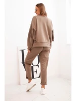 Dámský set máslový s třásněmi na rukávech fango