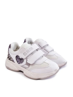 Dětská sportovní obuv na suchý zip Big Star KK374022 Bíle