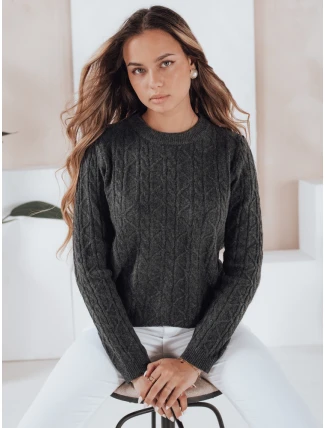 Dámský svetr BRAVINA tmavě šedý FashionStreet MY2526