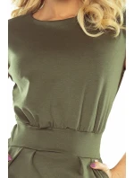 Midi šaty SARA v khaki barvě model 5516298 Midi šaty SARA v khaki barvě model 5516298