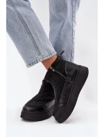 Dámské zateplené sněhule na platformě Tahlira – černé Dámské zateplené sněhule na platformě Tahlira – černé