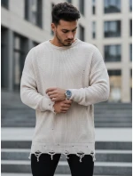 Pánský béžový svetr FashionStreet WX1965 Pánský béžový svetr FashionStreet WX1965