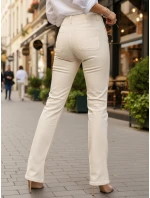 Dámské džíny s vysokým pasem a širokými nohavicemi ecru FashionStreet UY2874