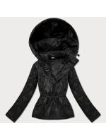 Černá lehká dámská bunda s kapucí Minority (B25-510-1)