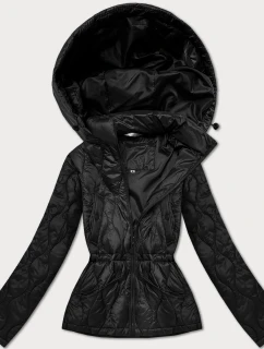 Černá lehká dámská bunda s kapucí Minority (B25-510-1)