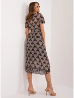 Šaty DHJ SK 11331 7.71 černá a béžová