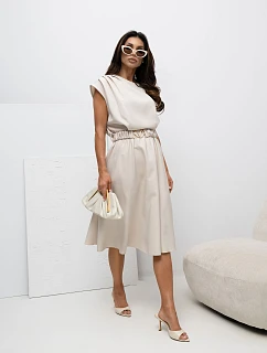 Šaty MI SK 3430 1.01 světle béžové